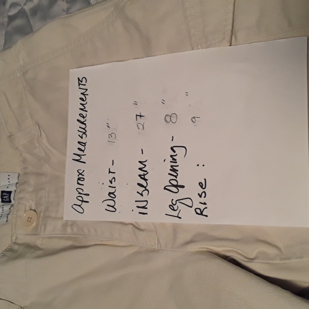 Vtg GAP factory Cargo Chinos/khakis, cream, size 1 - Picture 4 of 8